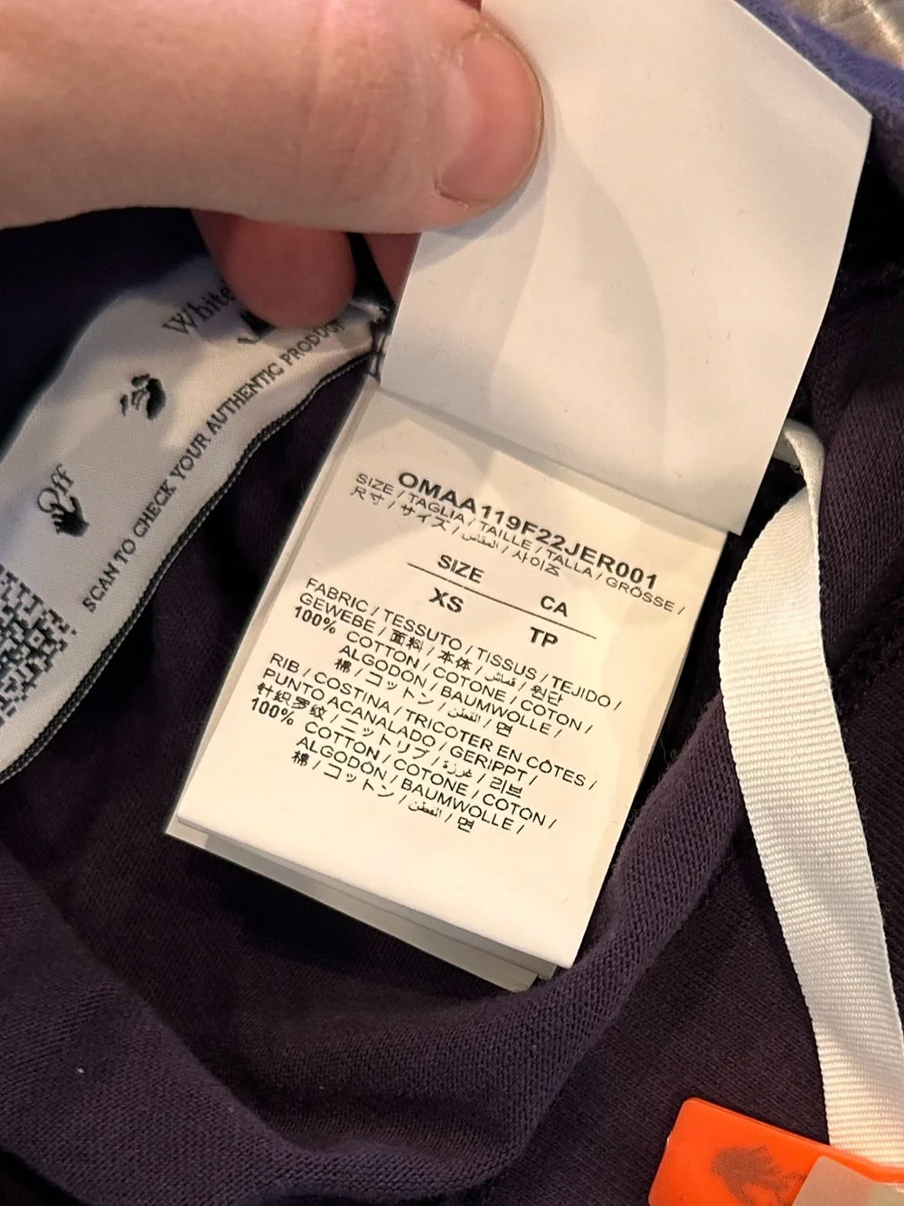 Off-White Caravaggio Crowning Black/Purple Seasonal Short-Sleeve T-Shirt
